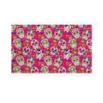 Pink Sugar Skull Pattern Print Polyester Flag