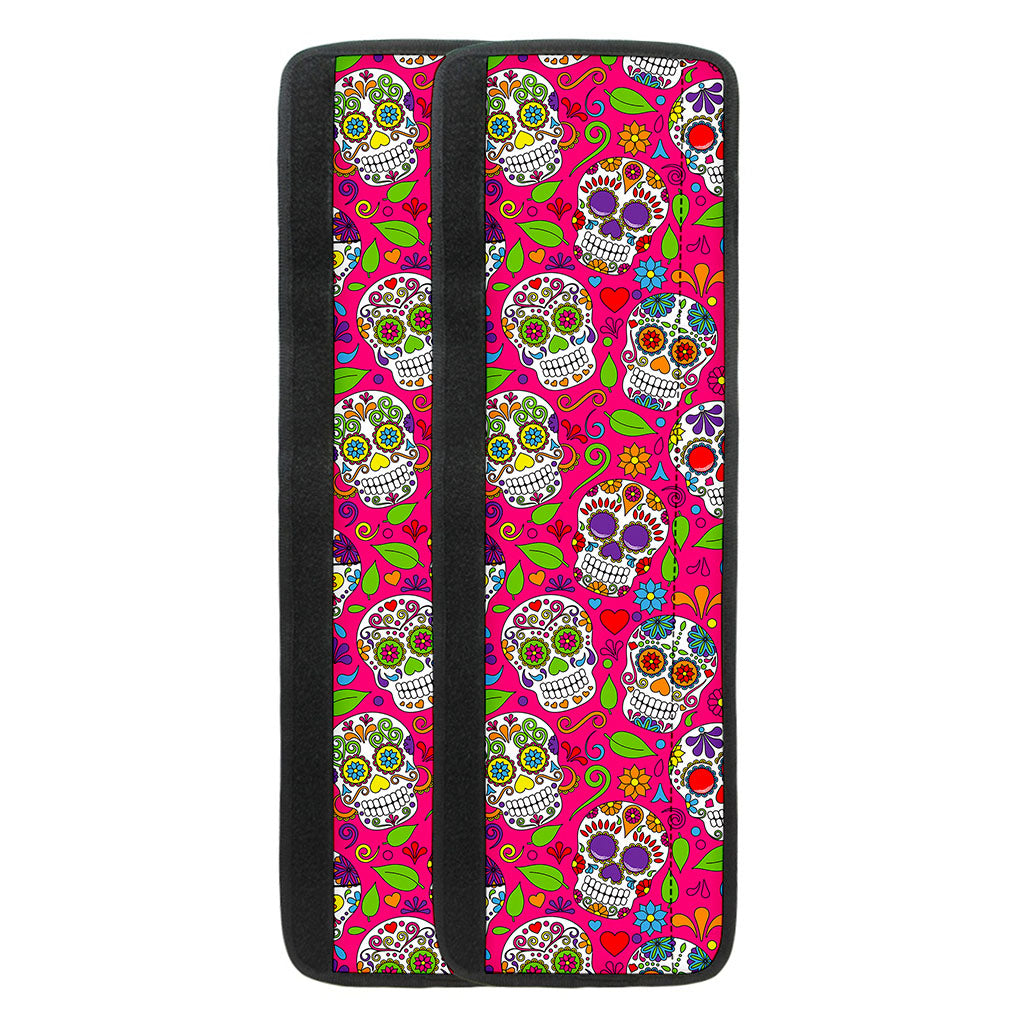 Pink Sugar Skull Pattern Print Refrigerator Handle Covers