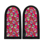 Pink Sugar Skull Pattern Print Skillet Handle Cover