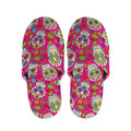 Pink Sugar Skull Pattern Print Slippers