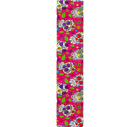Pink Sugar Skull Pattern Print Table Runner