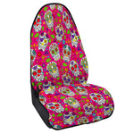 Pink Sugar Skull Pattern Print Waterproof Car Seat Cover