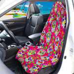 Pink Sugar Skull Pattern Print Waterproof Car Seat Cover