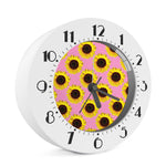 Pink Sunflower Pattern Print Alarm Clock