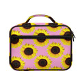 Pink Sunflower Pattern Print Briefcase Bible Bag