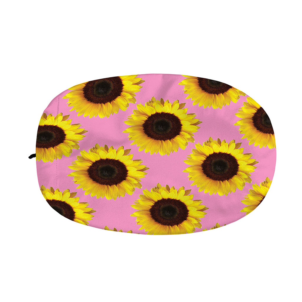 Pink Sunflower Pattern Print Car Side Mirror Covers