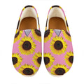 Pink Sunflower Pattern Print Casual Shoes