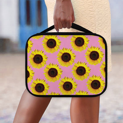 Pink Sunflower Pattern Print Classic Bible Case