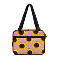 Pink Sunflower Pattern Print Double Strap Bible Bag