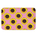 Pink Sunflower Pattern Print Indoor Door Mat