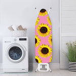 Pink Sunflower Pattern Print Ironing Board Cover