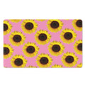 Pink Sunflower Pattern Print Polyester Doormat