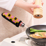 Pink Sunflower Pattern Print Skillet Handle Cover