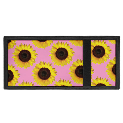 Pink Sunflower Pattern Print Trifold Wallet
