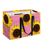 Pink Sunflower Pattern Print Utility Tote Bag