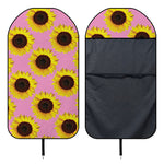 Pink Sunflower Pattern Print Waterproof Car Seat Cover
