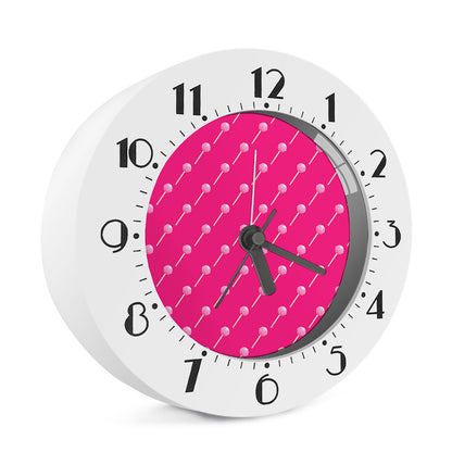 Pink Sweet Lollipop Pattern Print Alarm Clock