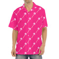 Pink Sweet Lollipop Pattern Print Aloha Shirt