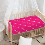 Pink Sweet Lollipop Pattern Print Baby Crib Sheet