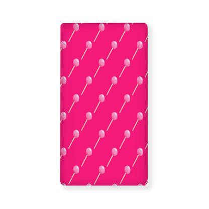 Pink Sweet Lollipop Pattern Print Baby Crib Sheet