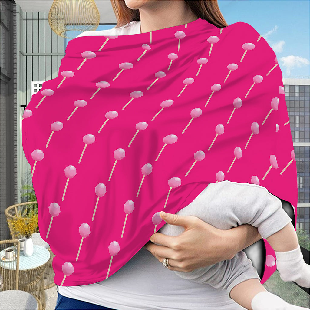 Pink Sweet Lollipop Pattern Print Baby Seat Cover