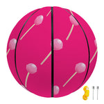 Pink Sweet Lollipop Pattern Print Basketball
