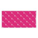 Pink Sweet Lollipop Pattern Print Beach Towel