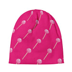 Pink Sweet Lollipop Pattern Print Beanie