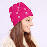 Pink Sweet Lollipop Pattern Print Beanie