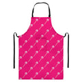 Pink Sweet Lollipop Pattern Print Bib Apron With Pocket