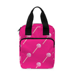 Pink Sweet Lollipop Pattern Print Bible Tote Bag