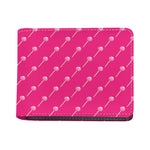 Pink Sweet Lollipop Pattern Print Bifold Wallet