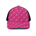 Pink Sweet Lollipop Pattern Print Black Mesh Trucker Hat