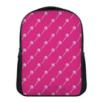 Pink Sweet Lollipop Pattern Print Casual Backpack