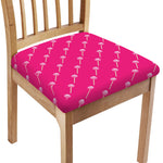 Pink Sweet Lollipop Pattern Print Chair Cushion Cover
