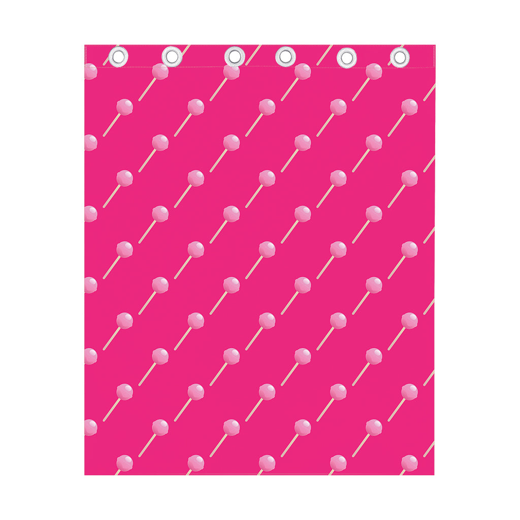 Pink Sweet Lollipop Pattern Print Curtain