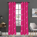 Pink Sweet Lollipop Pattern Print Curtain