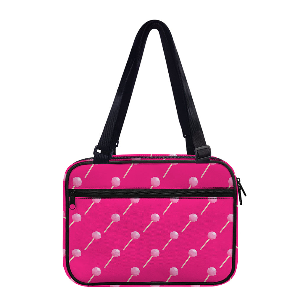 Pink Sweet Lollipop Pattern Print Double Strap Bible Bag