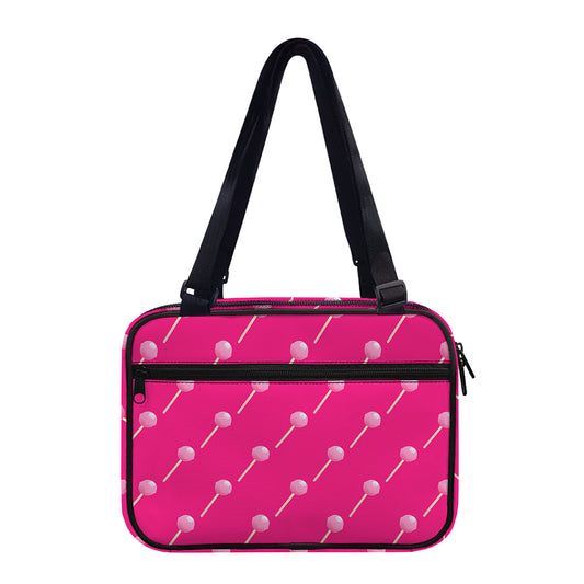 Pink Sweet Lollipop Pattern Print Double Strap Bible Bag