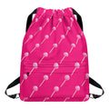 Pink Sweet Lollipop Pattern Print Drawstring Backpack