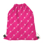 Pink Sweet Lollipop Pattern Print Drawstring Bag