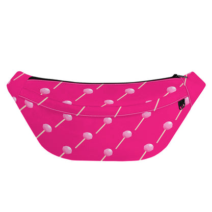 Pink Sweet Lollipop Pattern Print Fanny Pack