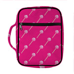 Pink Sweet Lollipop Pattern Print Front Pocket Bible Bag