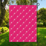 Pink Sweet Lollipop Pattern Print Garden Flag