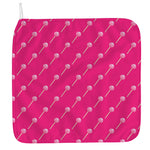 Pink Sweet Lollipop Pattern Print Hand Towel