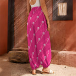 Pink Sweet Lollipop Pattern Print Harem Pants