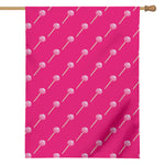 Pink Sweet Lollipop Pattern Print House Flag