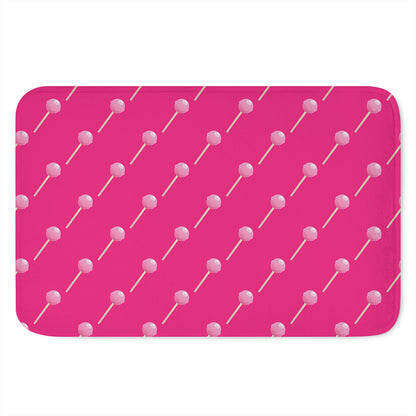 Pink Sweet Lollipop Pattern Print Indoor Door Mat