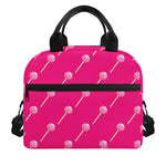 Pink Sweet Lollipop Pattern Print Insulated Lunch Bag