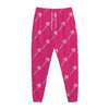 Pink Sweet Lollipop Pattern Print Jogger Pants